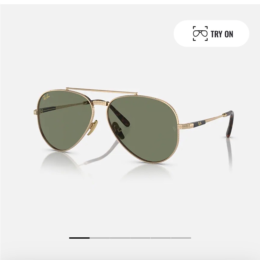 Brand New Ray Ban Aviators Titanium. Brand new with box and case. Never worn.